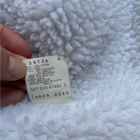 Vintage Levi's Sherpa Lined Denim Trucker Jacket Size 42 - Medium - Picture 8 of 8